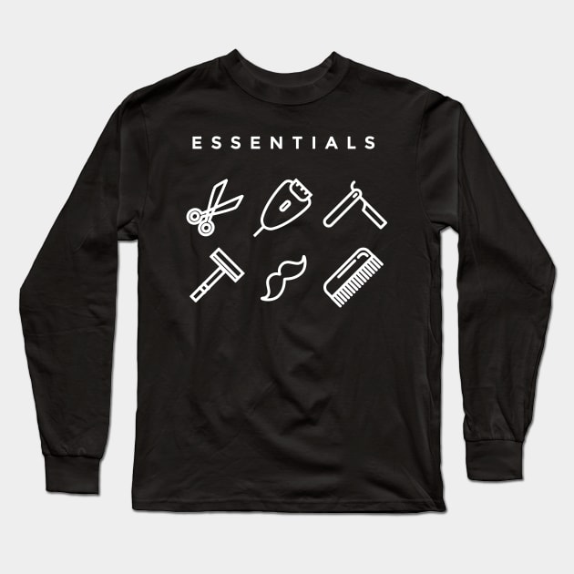 Beard Essentials Long Sleeve T-Shirt by ScruffyTees